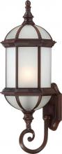 Nuvo 60/4992 - 1-Light 22" Outdoor Wall Lantern in Rustic Bronze Finish with Frosted Glass and (1) 18W GU24