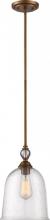 Nuvo 60/5867 - Fern - 1 Light Large Pendant with Clear Seeded Glass; Vintage Brass Finish