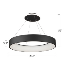 Artcraft BT2011BK - Lazio Collection Integrated LED Chandelier, Black