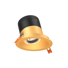 Dals RC04-CC-20-SLGD-TGD - 4in Modular Downlight, 5CCT, 20 degree Beam Angle, Slope Ceiling, Gold, Gold Trim