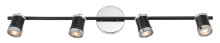 Eglo Canada 203188A - 4 LT Fixed Track Light w/ Black & Chrome Finish w/ Black & Chrome Adjustable Lamp Heads