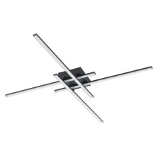 Eglo Canada 205754A - 4 LT Integrated LED Ceiling Light w/ Black Finish & White Diffuser