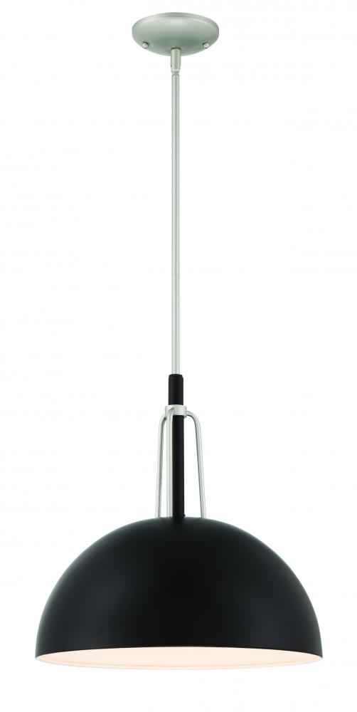 Kahn 1 Light Outdoor Pendant in Midnight/Satin Aluminum