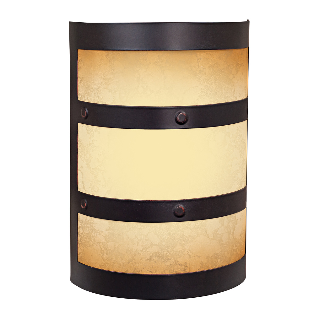 LED Contemporary Cylinder w/Scavo Glass
